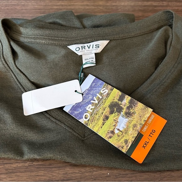 ❤️ NWT ORVIS Olive Green V-Neck Women’s Top XXL - Picture 5 of 11